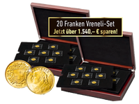 20 Franken VRENELI (28 Münzen), 1897-1949