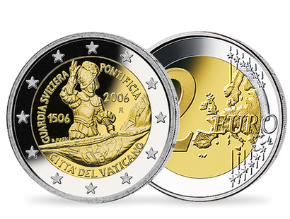 Monnaie de 2 Euros «500 ans de la Garde Suisse» Vatican 2006 