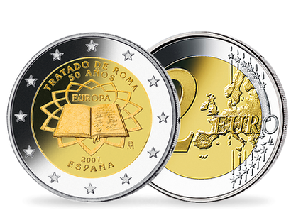 Monnaie de 2 Euros «Traité de Rome» Espagne 2007