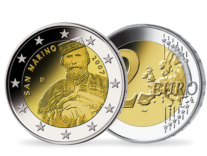 Monnaie de 2 Euros «Bicentenaire de la naissance de Giuseppe Garibaldi» Saint Marin 2007 