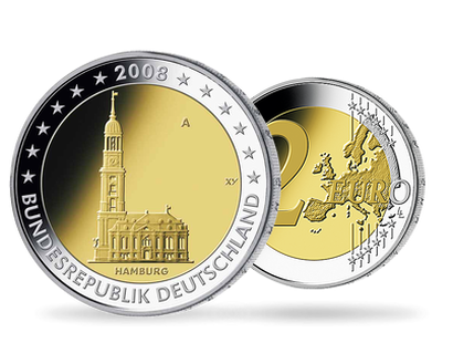 Monnaie de 2 Euros «Hambourg» Allemagne 2008