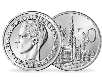 Monnaie ancienne belge "50 Francs Baudouin Ier 1958"