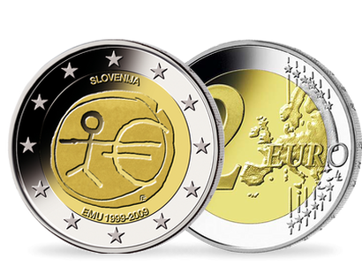 Monnaie de 2 Euros «10 ans de l'Union monétaire» Slovénie 2009 