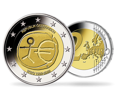 Monnaie de 2 Euros «10 ans de l'Union monétaire» Autriche 2009 