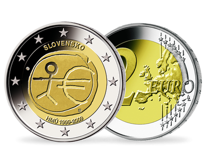 Monnaie de 2 Euros «10 ans de L'Union Monétaire» Slovaquie 2009