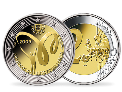 Monnaie de 2 Euros «Deuxièmes Jeux de la Lusophonie» Portugal 2009