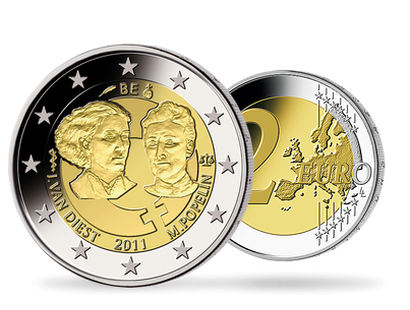 Monnaie de 2 Euros «Centenaire de la Journée internationale des femmes» Belgique 2011