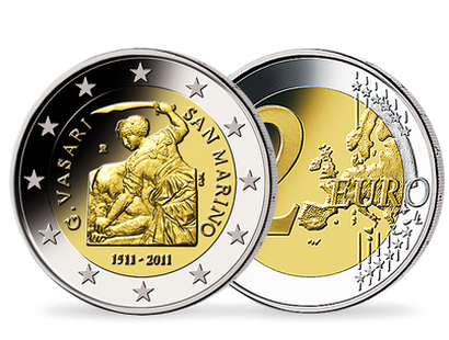 Monnaie de 2 Euros « 500e anniversaire de Giorgio Vasari » Saint-Marin 2011