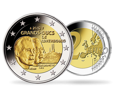 Monnaie de 2 Euros «Grand-Duc Henri et Grand-Duc Guillaume IV» Luxembourg 2012 