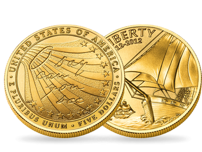 Pièce d'or commémorative des USA Bicentenaire de la Bannière étoilée