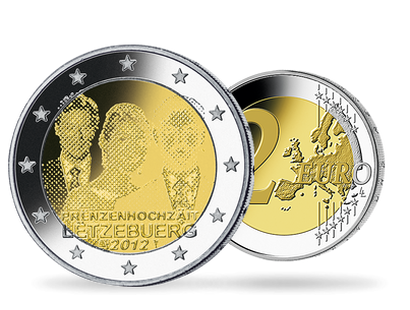 Monnaie de 2 Euros «Mariage du Prince Guillaume» Luxembourg 2012 