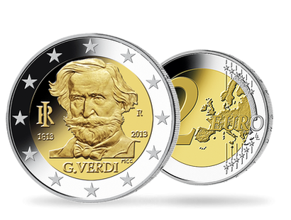 Monnaie de 2 Euros «200e anniversaire de la naissance de Giuseppe VERDI» Italie 2013 