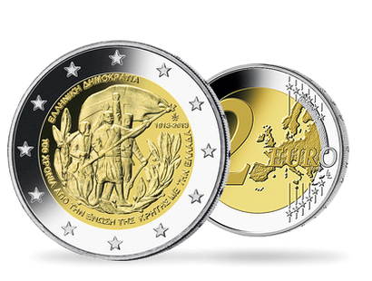 Monnaie de 2 Euros «100e anniversaire de l'union de la Crète et de la Grèce» Grèce 2013