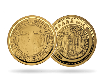 100 Euros en or Espagne 2014 Reine Isabella I de Castille & Roi Ferdinand II