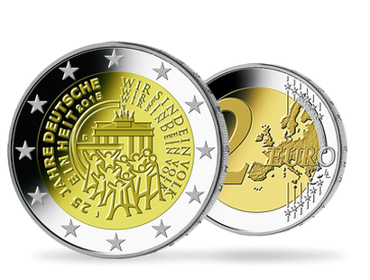 Monnaie de 2 Euros «25e anniversaire de la réunification de l’Allemagne» Allemagne 2015