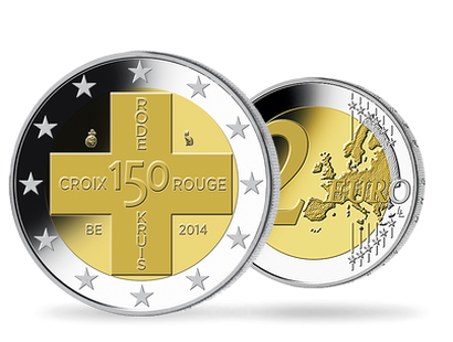 Monnaie de 2 Euros «150e anniversaire de la Croix-Rouge de Belgique» Belgique 2014