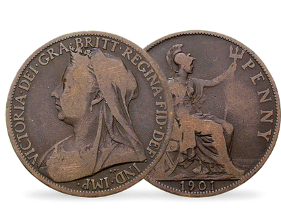 Monnaie ancienne "Le dernier Penny de la reine Victoria"