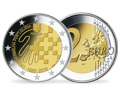 Monnaie de 2 Euros «150e anniversaire de la Croix-Rouge portugaise» Portugal 2015 