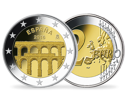 Monnaie de 2 Euros «Aqueduc de Ségovie» Espagne 2016