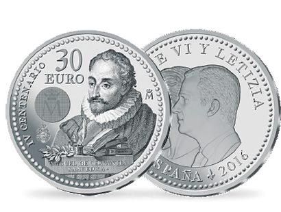 30 Euros en argent Espagne 400 ans de Cervantes 2016 