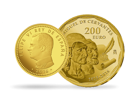 200 Euros en or Espagne 400 ans de Cervantes 2016 