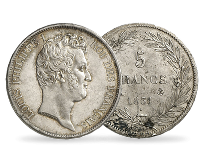 Monnaie 5 Francs argent Louis-Philippe Tête nue