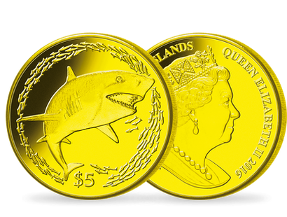Monnaie en titane massif « Requin Citron »