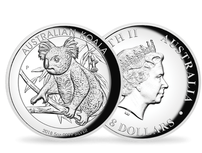 La monnaie 5 onces d’argent « Koala » 2018