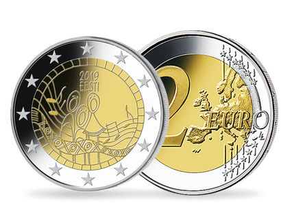 Monnaie de 2 Euros Estonie «150 ans du festival de la chanson estonienne» 2019 