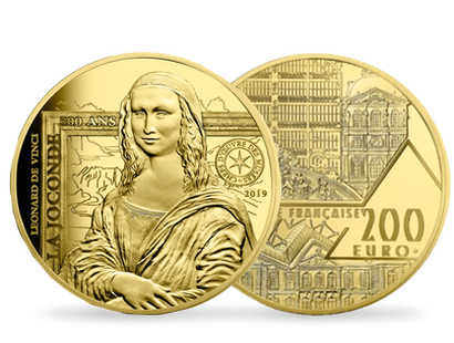 Monnaie de 200 Euros en or pur «La Joconde» 2019