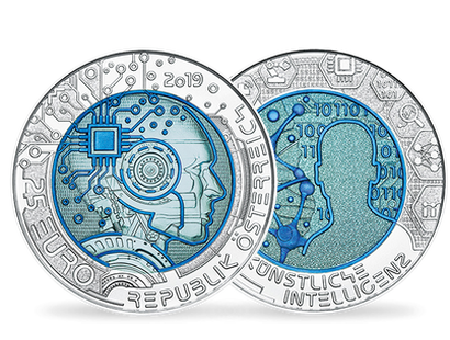 Monnaie de 25 Euros en argent massif «Intelligence artificielle» 2019