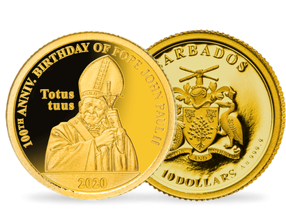 Monnaie en or «Centenaire Jean-Paul II» 2020
