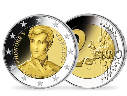 Monnaie de 2 Euros Monaco 2019 « L'accession du Prince Honoré V au trône »