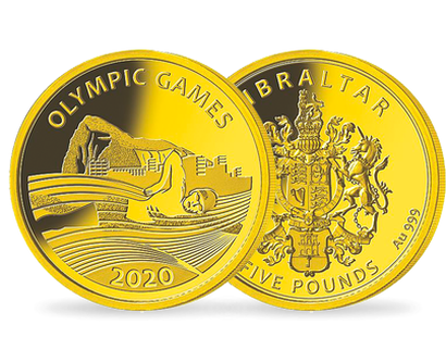 L´unique monnaie d´¼ d'once d'or pur en l´honneur des Jeux Olympiques 2020: « Natation en eau libre »