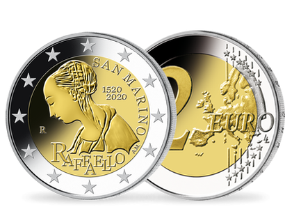 Monnaie commémorative de 2 euros « 500ème anniversaire de la mort de Raphaël Sanzio » Saint-Marin 2020 