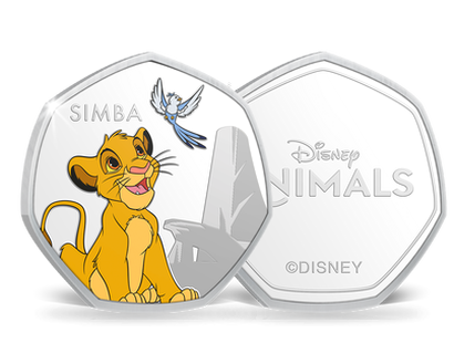Frappe en argent colorisé «Les animaux Disney: Simba»