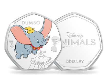 Frappe en argent colorisé «Les animaux Disney: Dumbo» 