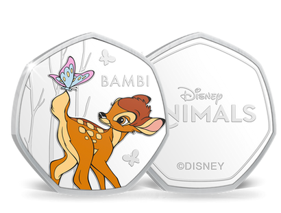Frappe en argent colorisé «Les animaux Disney: Bambi»