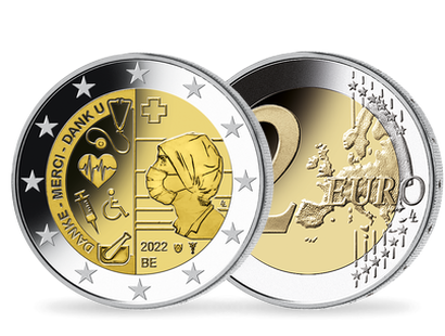Monnaie de 2 Euros « Travailleurs de la Santé » BU Belgique 2022
