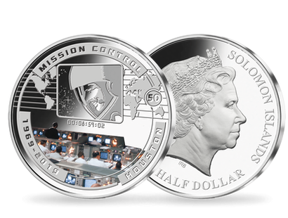 Monnaie Half Dollar argenté «Centre de contrôle - Houston» Salomon 2019 