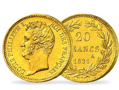Monnaie ancienne 20 Francs Or Louis Philippe Tête Nue