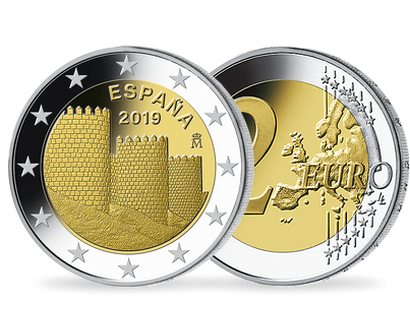 Monnaie de 2 Euros «Vieille ville d'Avila» Espagne 2019