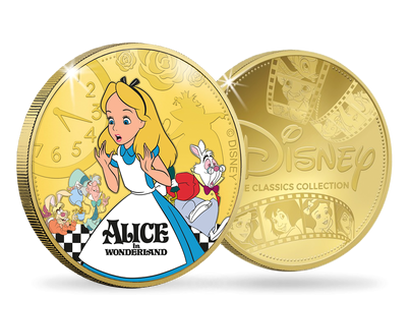 La frappe dorée à l'or pur Classiques Disney « Alice aux pays des merveilles » 