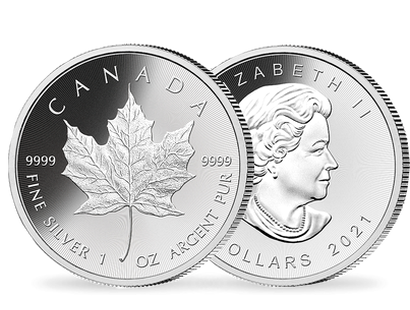 Monnaie en argent le plus pur «Feuille d'Erable» Canada 2021