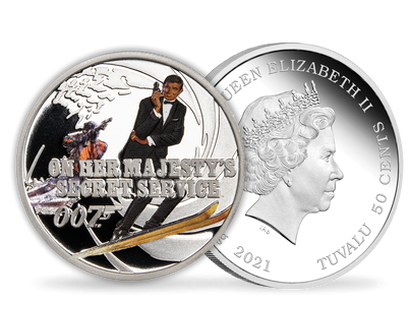 Monnaie argentée & colorisée «James Bond 007 - Au service secret de Sa Majesté» 2021