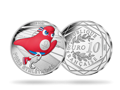 La monnaie de 10 € argent colorisée «Paris 2024 - Mascotte Para Athlétisme» 2023
