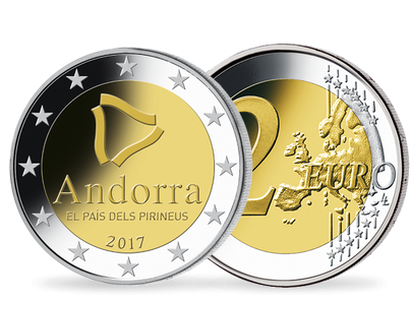 Monnaie de 2 Euros «Le pays des Pyrénées» Andorre 2017