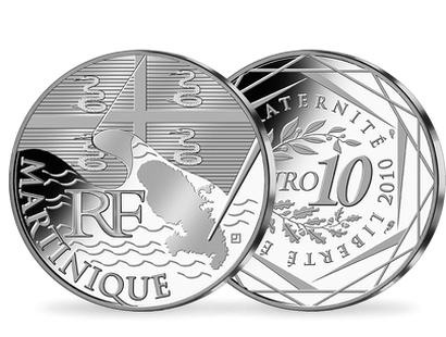 Monnaie de 10 Euros en argent des régions «Martinique» 2010