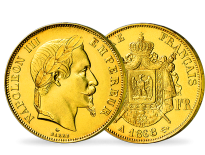 Monnaie de 50 Francs en or massif « Napoléon III Tête Laurée »