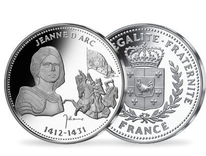 Frappe en argent pur Nos Grands Hommes «Jeanne d’Arc 1412-1431»